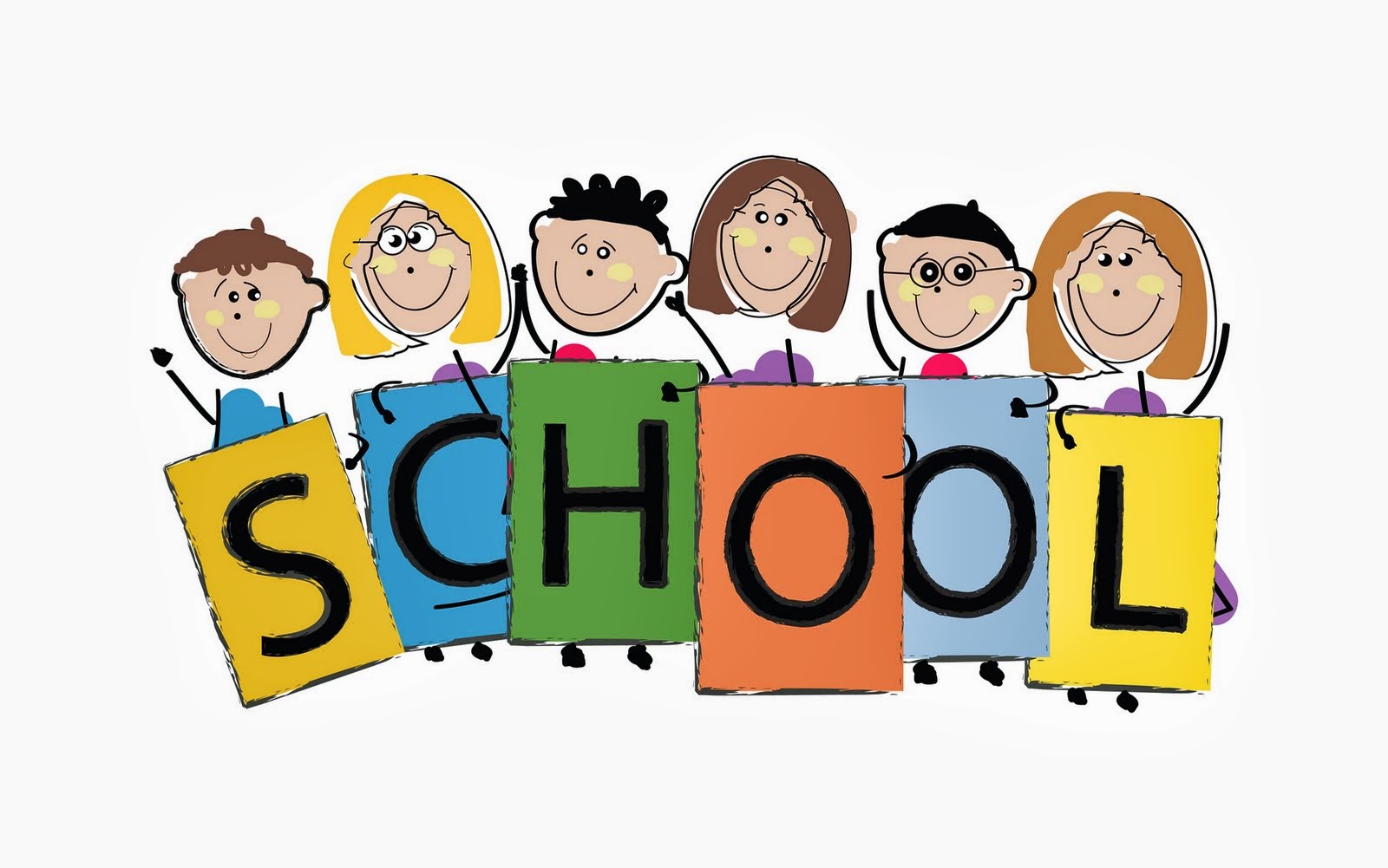 parents and children at school clip art